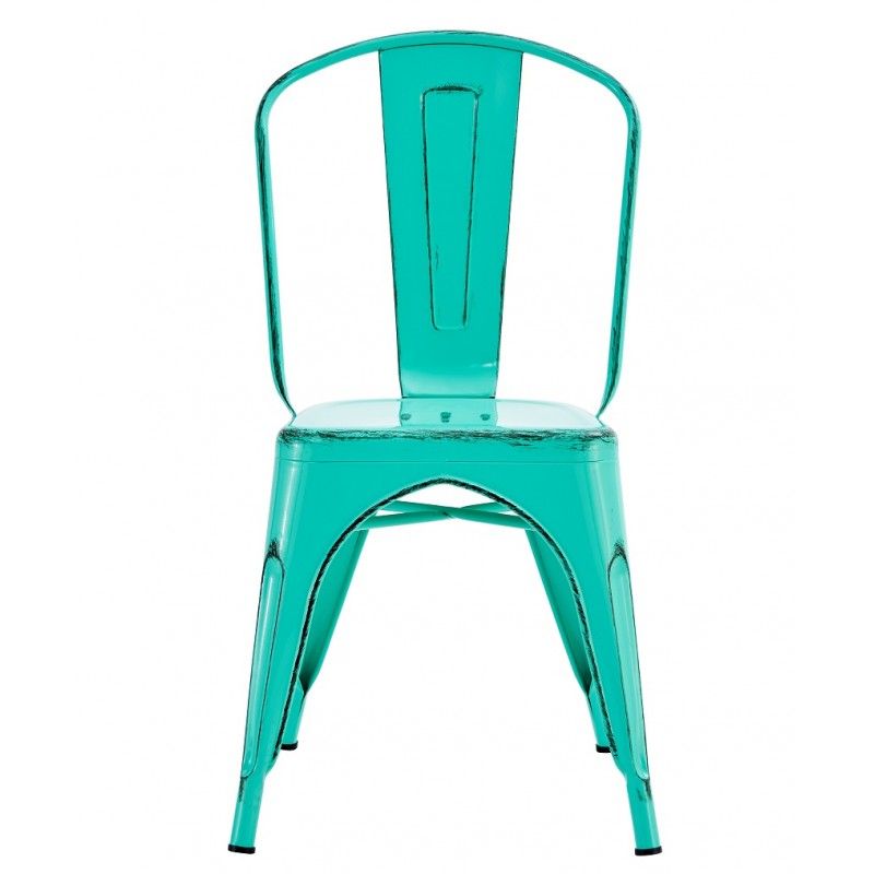 Silla TOL EK VINTAGE, acero, verde agua 5 sillas