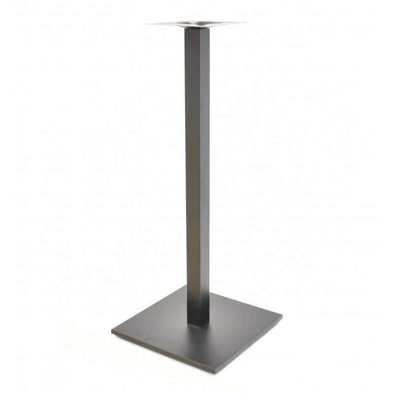Base de mesa BEVERLY, alta, tubo cuadrado, negra, base de 45 x 45 cms, altura 110 cms
