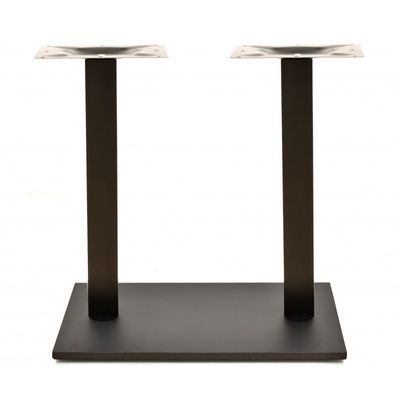 Base de mesa BEVERLY, rectangular, tubo cuadrado, negra, base de 70 x 40 cms, altura 72 cms