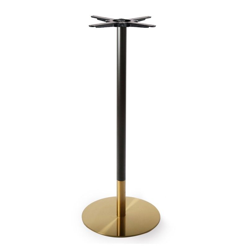 Base de mesa VERSALLES NEW, alta, dorada y negra, 43 cms de diámetro, altura 110 cms