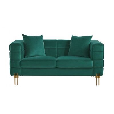 Sofá LARIOS, 2 plazas, tejido velvet verde oscuro 42