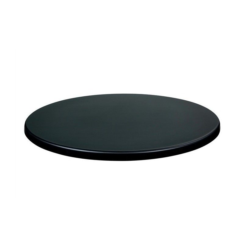 Tablero de mesa Werzalit-Sm, NEGRO 55, 70 cms de diámetro*.