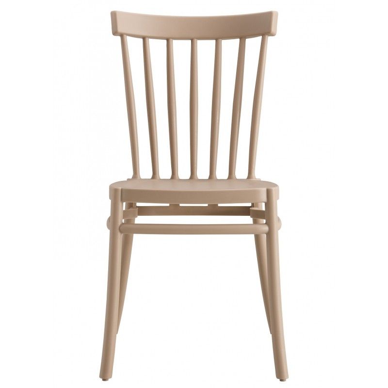 Silla MILOS, apilable, tratamiento anti UV, polipropileno tórtora 4 sillas