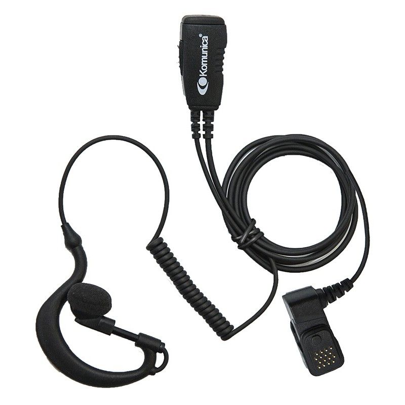 MICROAURICULAR KOMUNICA COMPATIBLE AIRBUS TPH700 CON CABLE RIZADO Y PTT DE SOLAPA.