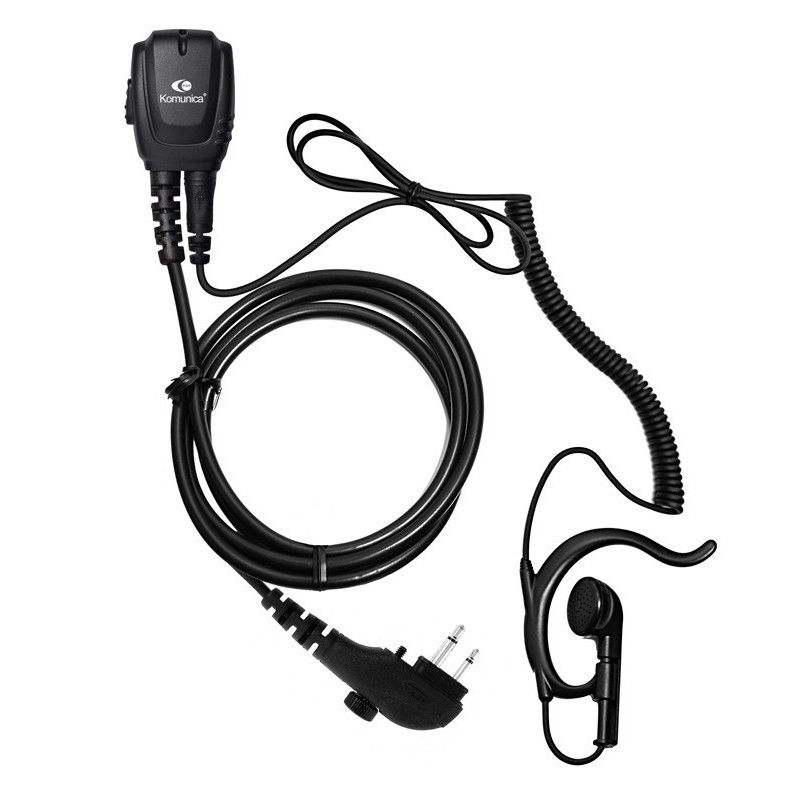 Micro-Auricular Komunica con cable rizado y orejera ergonómica para Hytera PD505