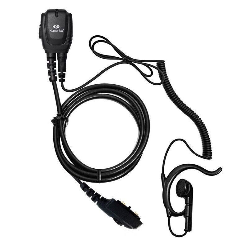 Micro-Auricular Komunica con cable rizado y orejera ergonómica compatible series HYTERA PD-705