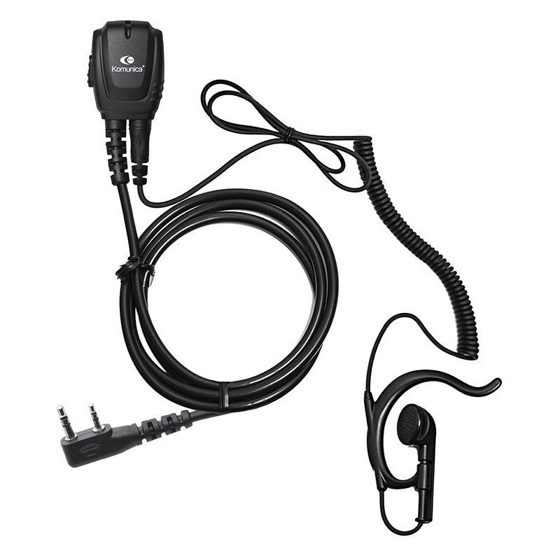 Micro-Auricular cable rizado y orejera ergonómica compatible con Kenwood Nexedge
