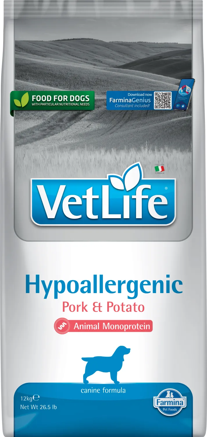 FARMINA VET LIFE DOG HYPOALLERGENIC CERDO ADULT 12KG