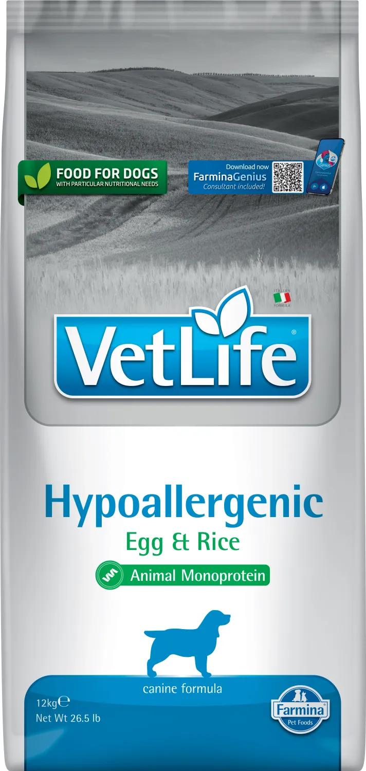 FARMINA VET LIFE DOG HYPOALLERGENIC HUEVO 12KG