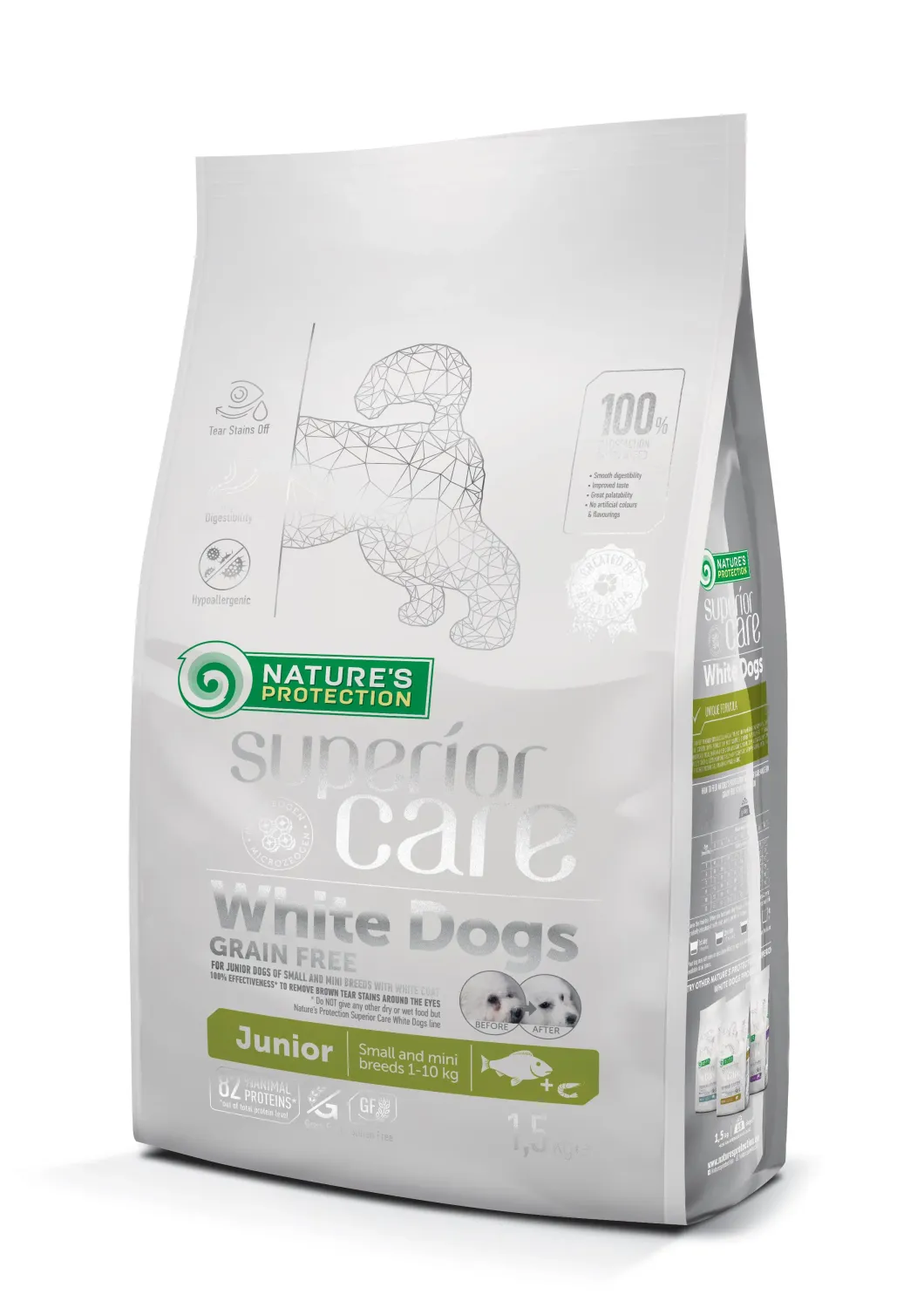 NATURE'S P SC WHITE DOG PUPPY SMALL GRAIN FREE PESCADO 1,5KG