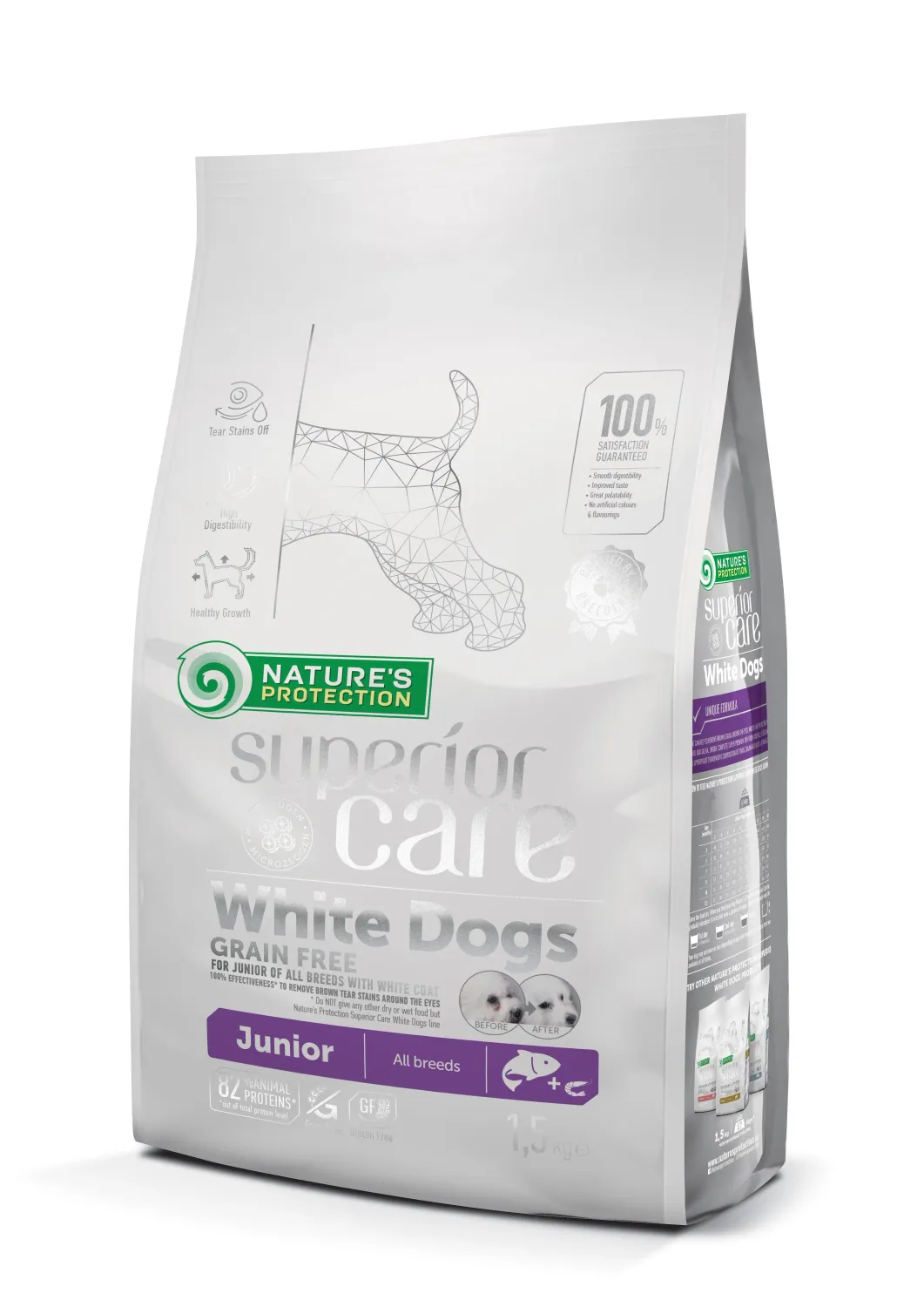 NATURE'S P SC WHITE DOG PUPPY GRAIN FREE SALMON 1,5KG