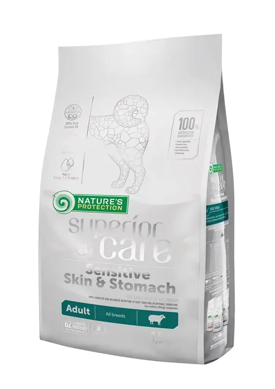 NATURE'S P SC WHITE DOG ADULT SENSITIVE SKIN STOMACH 1,5KG