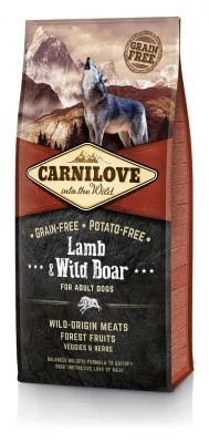 CARNILOVE CANINE ADULT CORDERO JABALI 12KG
