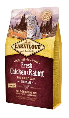 CARNILOVE FELINE ADULT FRESH POLLO CONEJO 2KG