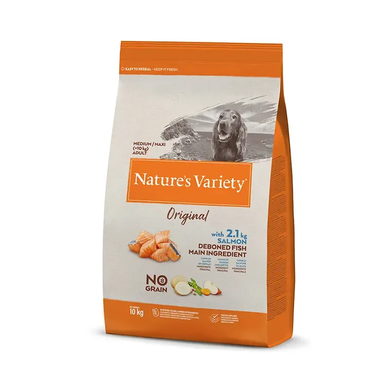 NATURE'S V ORIGINAL CANINE ADULT MD/MX SALM 10KG (NDR)