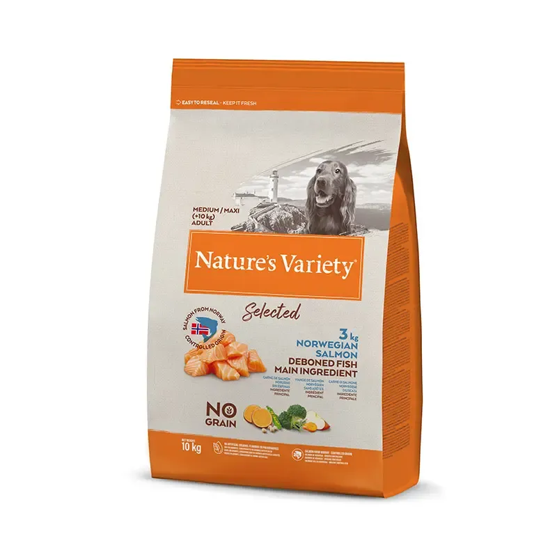 NATURE'S V SELEC CANINE ADULT MD-MX SALMON 10KG (NDR)