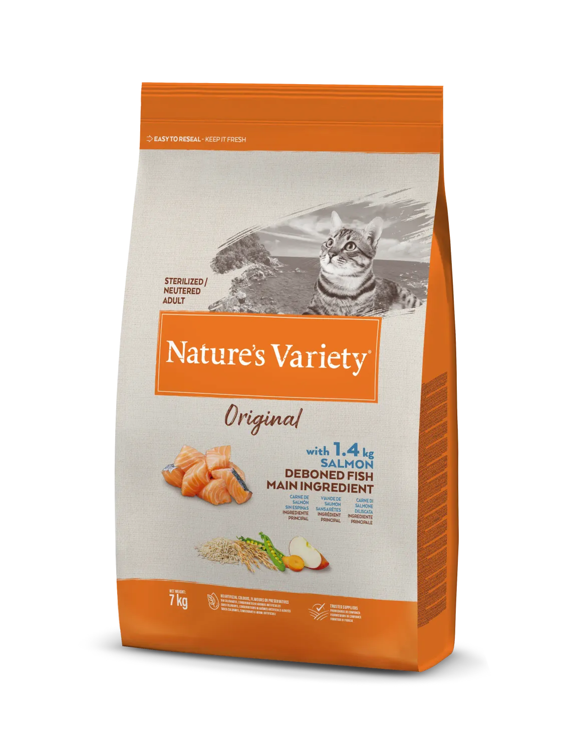 NATURE'S V ORIGIN FELINE ADULT STERIL SALMON 7KG (NDR)