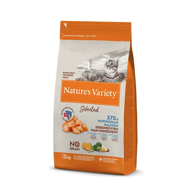 NATURE'S V SELECTED FELINE ADULT SALMON 1,25K (NDR)