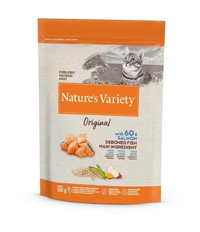 NATURE'S VARIETY FELINE ADULT STERI SALMON 300GR (NDR)
