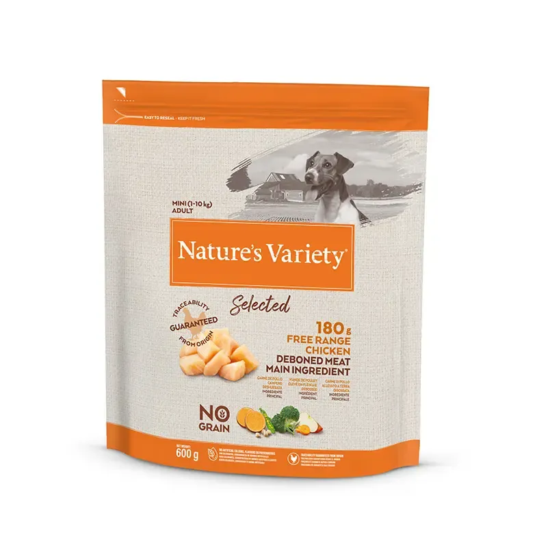 NATURE'S V SELECT CANINE ADULT MINI POLLO 600GR (NDR)