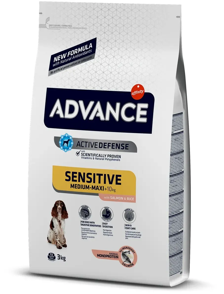 ADVANCE CANINE ADULT SENSITV SALMON ARROZ 3KG (NDR)