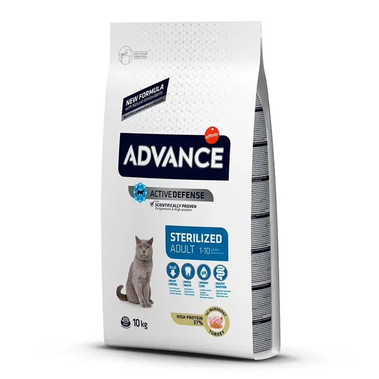 ADVANCE FELINE ADULT STERILIZED PAVO 10KG (NDR)