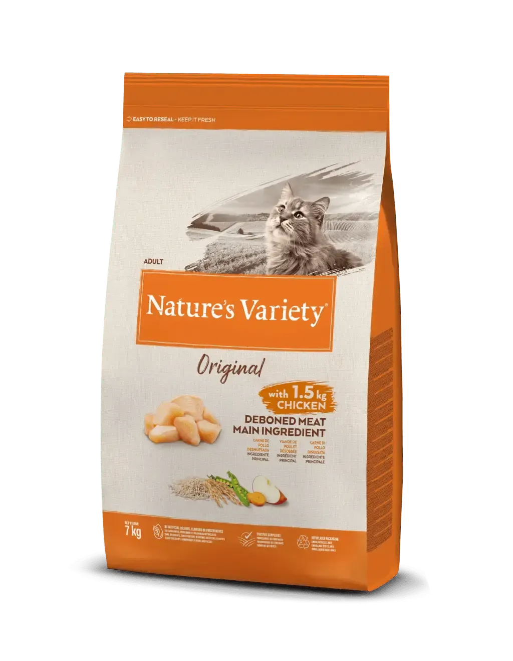 NATURE'S V ORIGINAL FELINE ADULT POLLO 7KG (NDR)