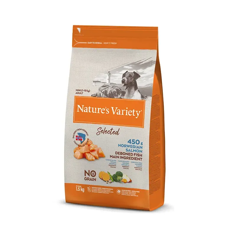 NATURE'S V SELEC CANINE ADULT MINI SALMON 1,5 KG (NDR)