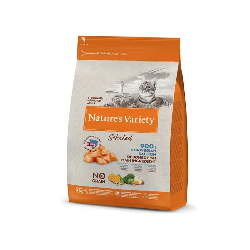 NATURE'S V SELEC FELINE ADULT STERIL SALMON 3KG (NDR) NATURE'S V SELEC FELINE ADULT STERIL SALMON 3KG (NDR)