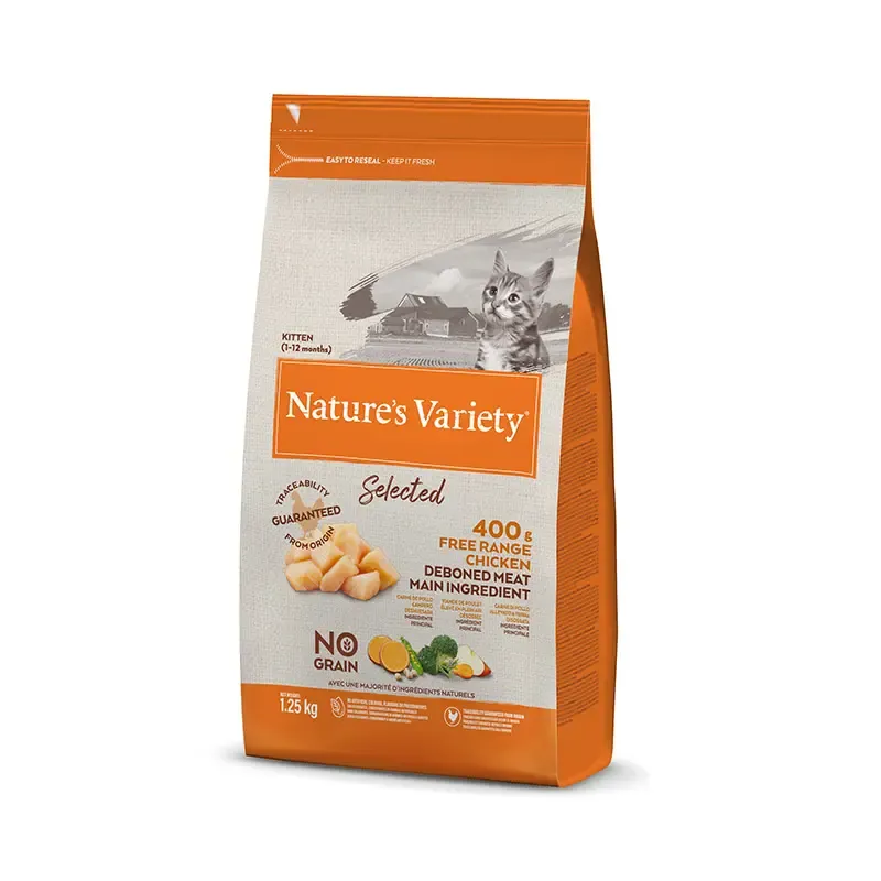 NATURE'S V SELECTED FELINE KITTEN POLLO 1,25K (NDR)