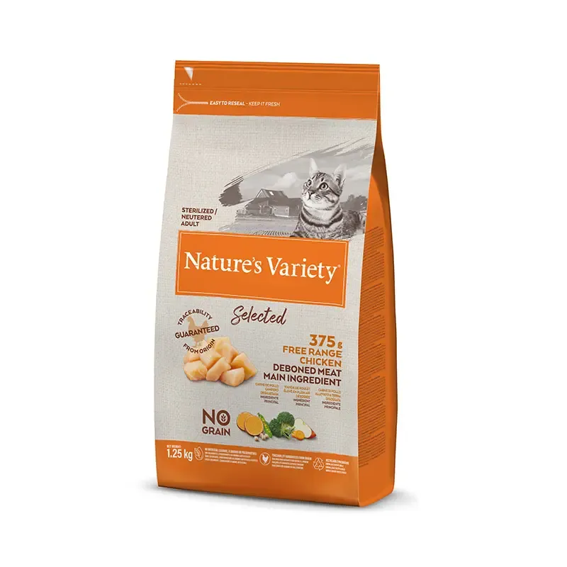 NATURE'S V SELEC FELINE ADULT STER POLLO 1,25KG (NDR)