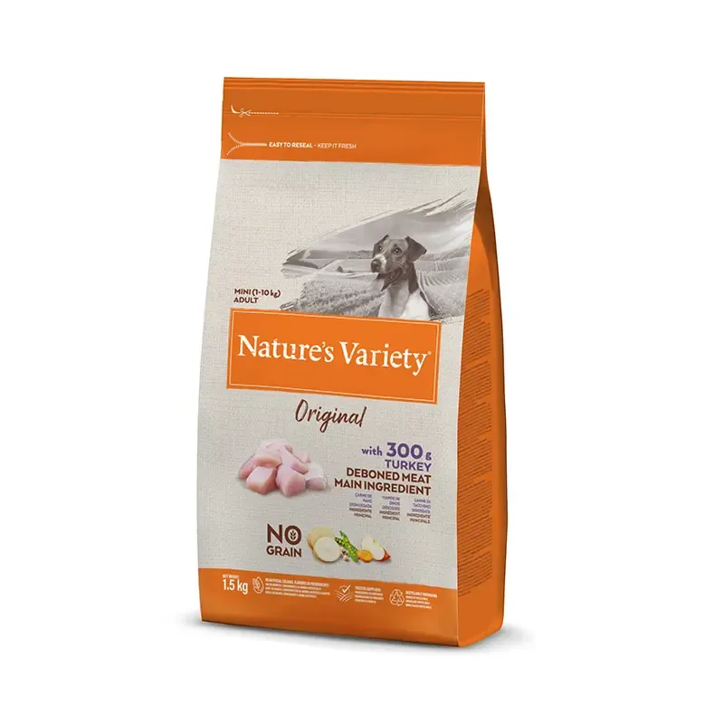 NATURE'S V ORIGINAL CANINE ADULT MINI PAVO 1,5KG (NDR)