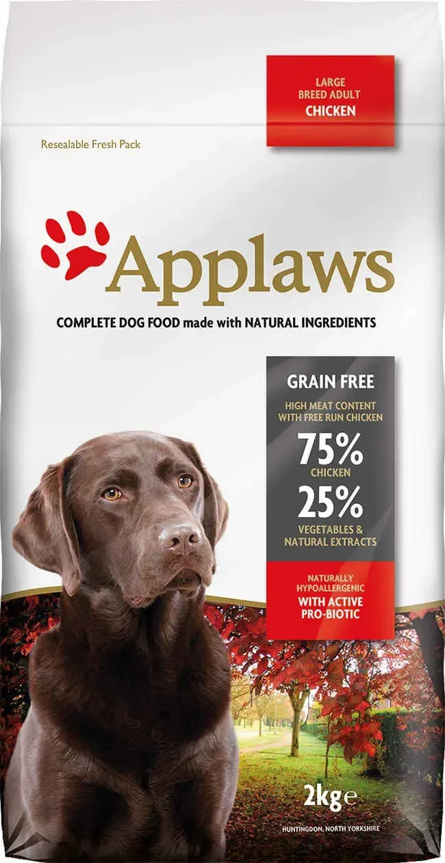 APPLAWS DOG DRY ADULTO RAZAS GRANDES POLLO 2KG