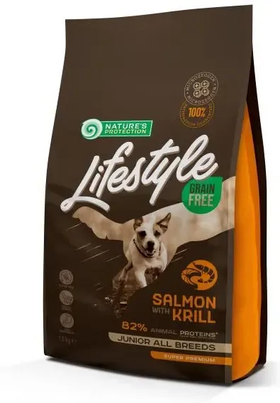 NATURE'S P DOG LIFESTYLE GF JUNIOR SALMON & KRILL 1,5KG