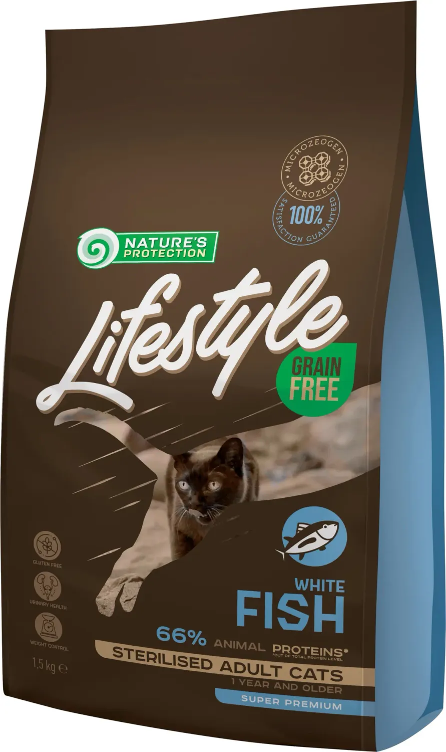 NATURE'S P CAT LIFESTYLE GF WHITE STERILIZED PESCADO 1,5KG