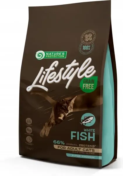 NATURE'S P CAT LIFESTYLE GRAIN FREE PESCADO BLANCO 1,5KG NATURE'S P CAT LIFESTYLE GRAIN FREE PESCADO BLANCO 1,5KG