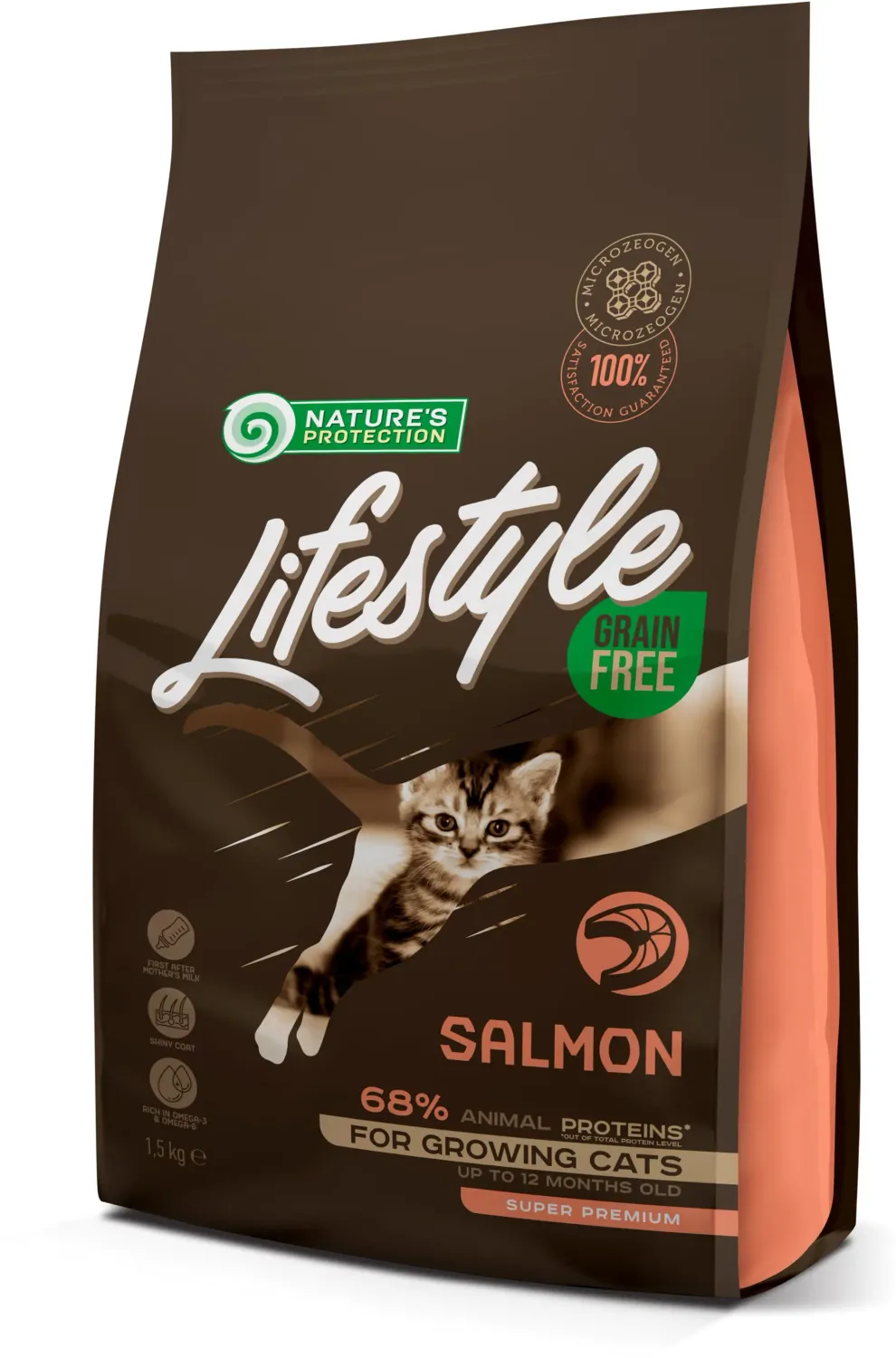 NATURE'S P CAT LIFESTYLE GRAIN FREE KITTEN SALMON 1,5KG NATURE'S P CAT LIFESTYLE GRAIN FREE KITTEN SALMON 1,5KG
