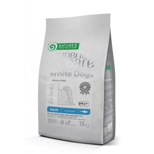 NATURE'S P SC WHITE DOG ADULT SMALL GRAIN FREE ARENQUE 1,5KG NATURE'S P SC WHITE DOG ADULT SMALL GRAIN FREE ARENQUE 1,5KG