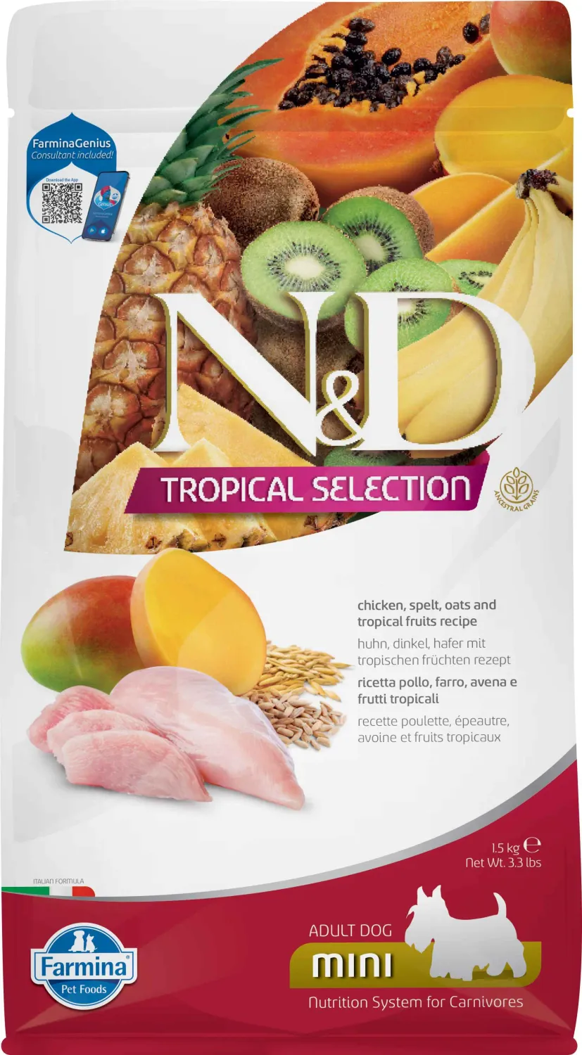 FARMINA ND DOG TROPICAL SELECTION MINI POLLO 1,5KG