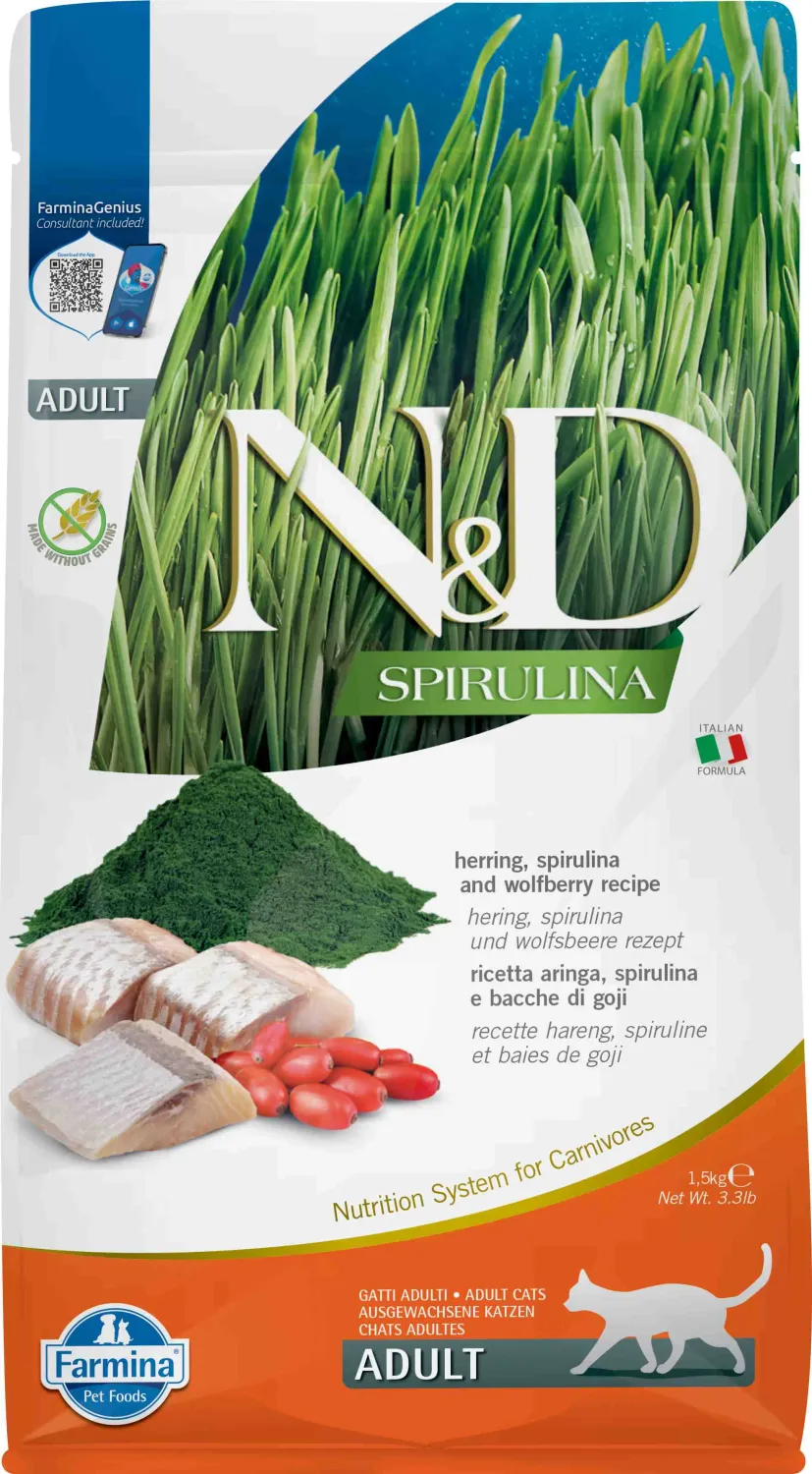 FARMINA ND CAT SPIRULINA ARANQUE 1,5KG