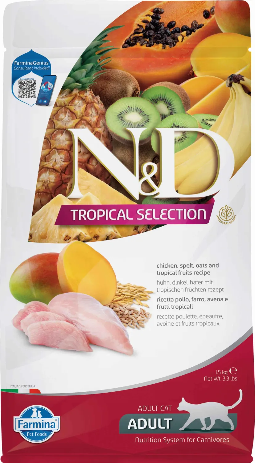 FARMINA ND CAT TROPICAL SELECTION POLLO 1,5KG FARMINA ND CAT TROPICAL SELECTION POLLO 1,5KG