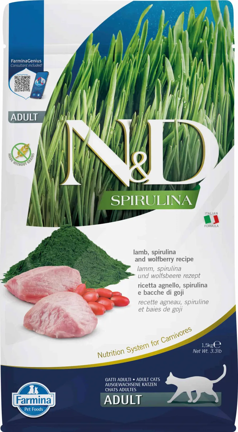 FARMINA ND CAT SPIRULINA CORDERO 1,5KG
