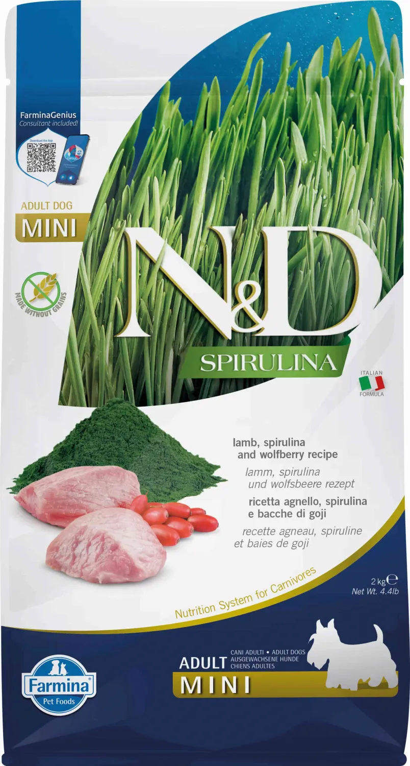 FARMINA ND DOG SPIRULINA MINI CORDERO 2KG