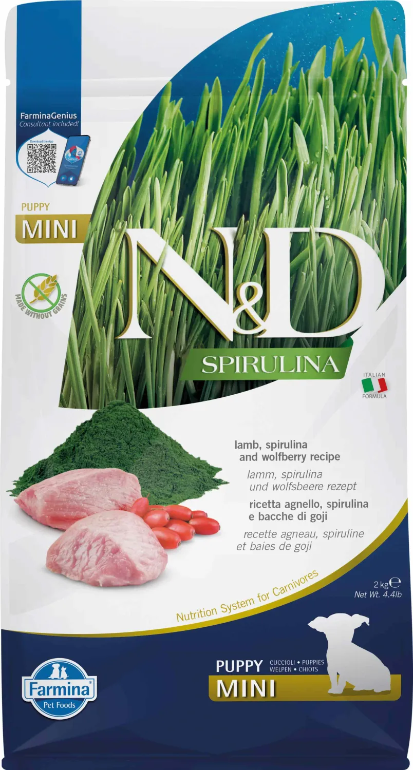 FARMINA ND DOG PUPPY SPIRULINA MINI CORDERO 2KG FARMINA ND DOG PUPPY SPIRULINA MINI CORDERO 2KG