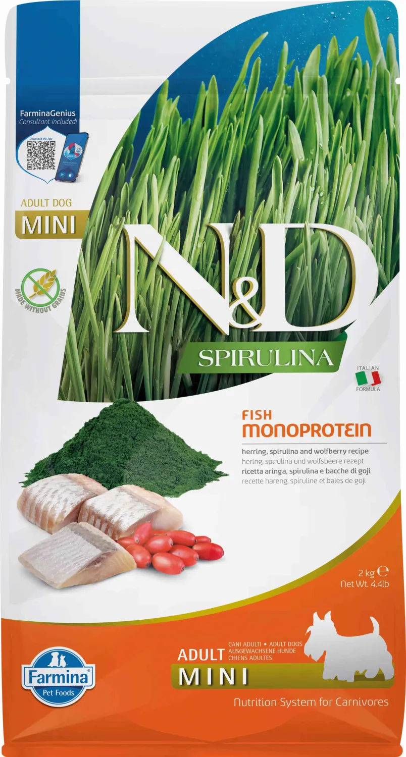 FARMINA ND DOG SPIRULINA MINI ARENQUE 2KG