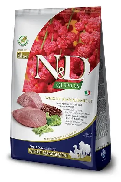 FARMINA ND DOG QUINOA WEIGHT MANAGEMENT CORDERO 2,5KG