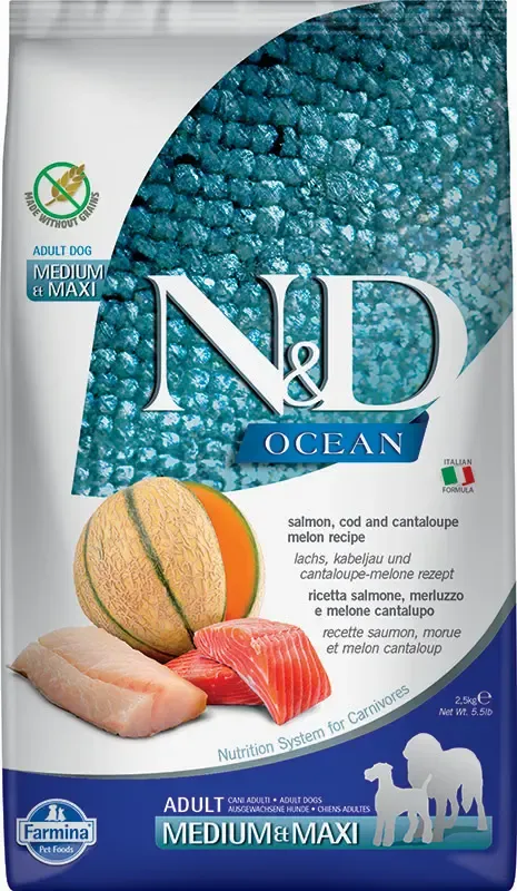 FARMINA ND DOG OCEAN SALMON BACALAO MEDIUM MAXI 2,5KG