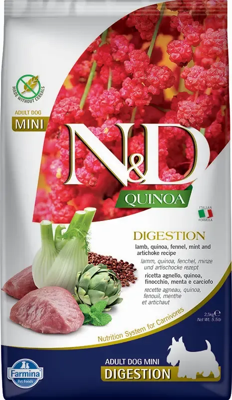 FARMINA ND DOG QUINOA DIGESTION CORDERO MINI 2,5KG FARMINA ND DOG QUINOA DIGESTION CORDERO MINI 2,5KG