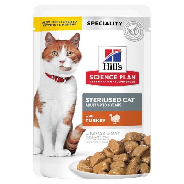 SP FELINE STERILISED PAVO 12 BOLSITAS X 85G