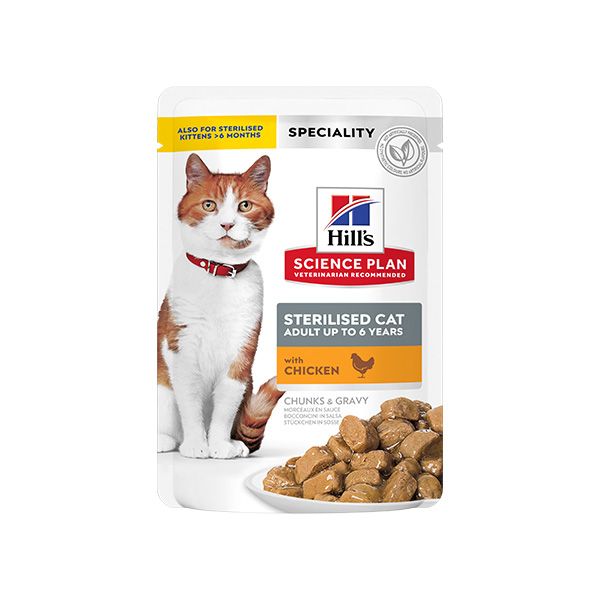 SP FELINE STERILISED POLLO 12 BOLSITAS X 85G